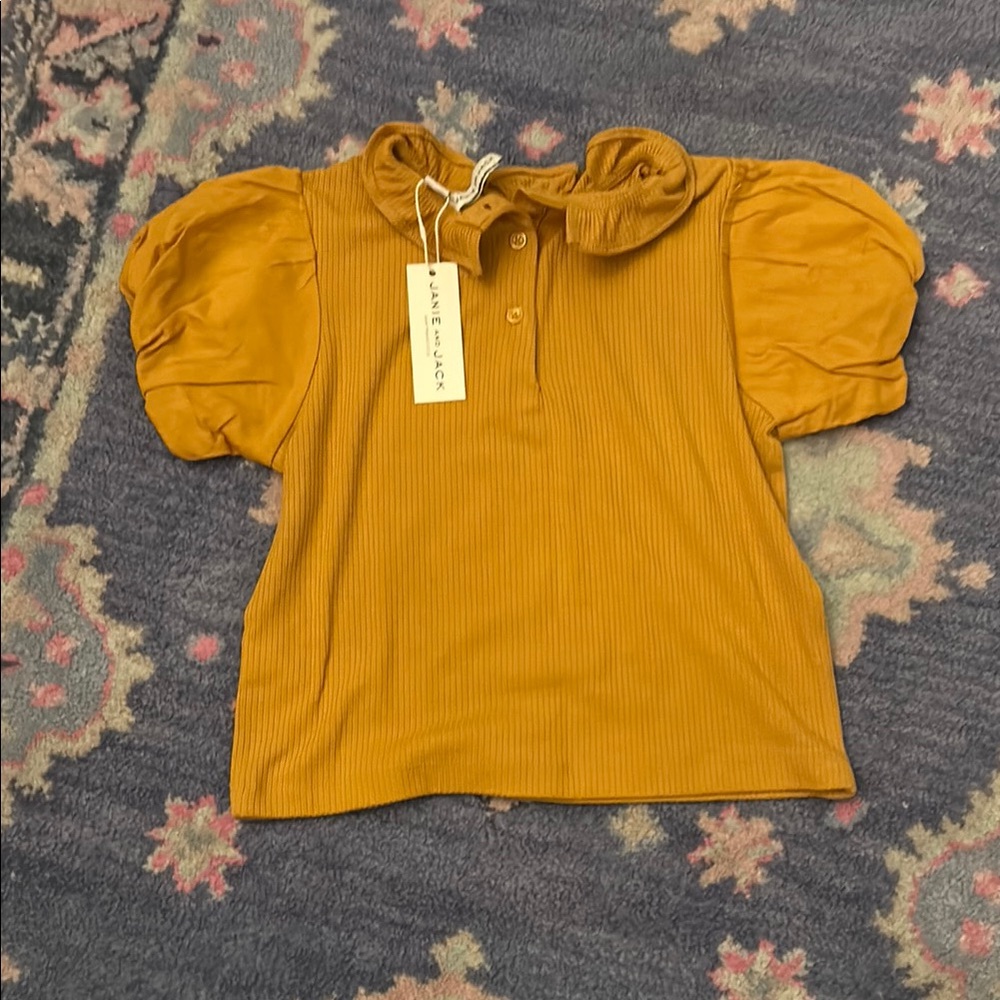 Janie and Jack Mustard Kids Top